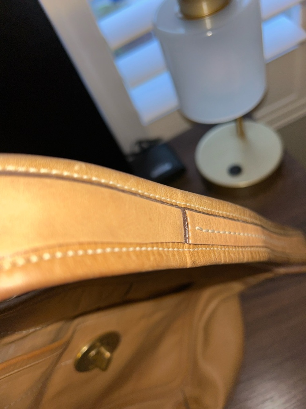 Coach Leather Shoulder Hobo Bag in Tan - Picture 11 of 14